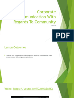 Corporate Communication Regards To Community