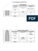 Deroule Du Programme Des Examens Blancs