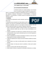 Acta de Reunión Extraordinaria de Reforzamiento Escolar