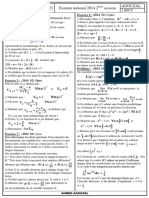 Examen National Maths Sciences Et Technologies 2014 Rattrapage Sujet