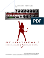 Studio Devil Virtual Guitar Amp Ii - User'S Guide (Version 2.3, October 2011)