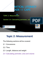 Topic 2 Section 2.4. Perimeter Area Volume