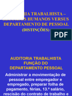 Auditoria Trabalhista Proventos