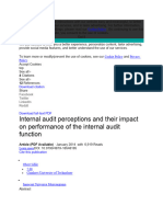 (PDF) Internal Audit Perceptions and Their Impact On Performance of The Internal Audit Function