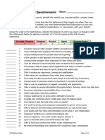 Belbin Team Roles Questionnaire