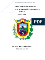 Plan de Manejo de Residuos Sólidos y Limpieza Publica Distrito de Tiquillaca 1 Septiem