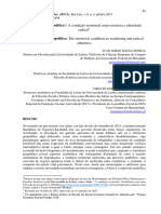 A Condição Territorial Como Errância e Alteridade Radical