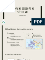 Guia Des Estudo Hist 7º Ano - Europa Do Século VI Ao Século XII