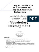 LAC Session Guide On Vocabulary Development