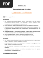 Secuencia Didactica Matemática Aprendemos Numeros