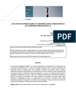 Los Costos de Producción Y Su Incidencia en El Margen Bruto de La Empresa Inducalidad S.A