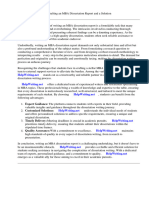 Mba Dissertation Report PDF