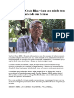 Indígenas de Costa Rica Viven Con Miedo