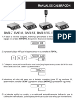 Calibracion Bar-7, Bar-8, Bar-8rs, Bar-8t, Bar-9 y Bar-10