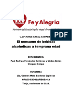 Consumo de Bebidas Alcoholicas A Temprana Edad (Tesina) 2.0