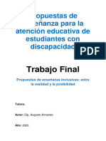 Propuestas de Enseñanza para La Atención Educativa de Estudiantes Con Discapacidad