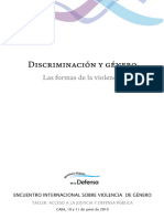 Discriminacion y Genero Las Formas de La Violencia