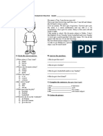 Integrative Practice Be Have Got The Time Possessive Adj