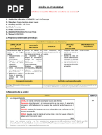 Sesión de Aprendizaje Lunes 24 de Abril Escribimos Un Cuento Utilizando Conectores de Secuencia