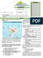 Prova Geografia 9 Ano IV Periodo