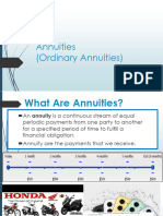 Simple Annuities - Ordinary Annuities