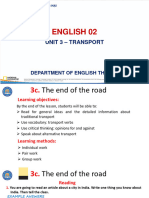 English 02: Unit 3 - Transport