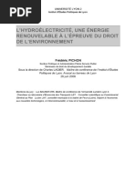 L'Hydroélectricité, Une Énergie Renouvelable À L'Épreuve Du Droit DE L' Environnement