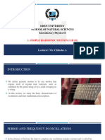 Chapter 1 - Simple Harmonic Motion (S.H.M)
