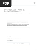 QUESTIONÁRIO - APM - Da Formalização À Pratica - Meio Ambiente Nas Escolas