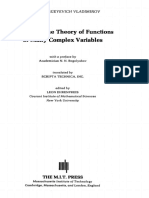 Methods of The Theory of Functions of Many Complex Variables Vladimirov