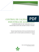 Comportamiento de Variables en La Pasteurizacion de Leche Fluida y Jugos