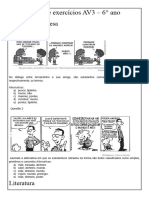 Lista de Exercícios AV3 6° Ano