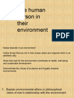 The Human Person and His Environment