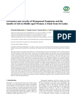 Prevalence and Severity of Menopausal Symptoms and The Quality of Life in Middle-Aged Women: A Study From Sri Lanka