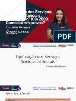 Tipificação Dos Serviços Socioassistenciais Resolução N° 1092009. Como Cai em Provas - Aline Menezes