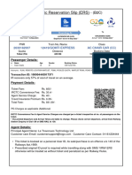 Electronic Reservation Slip (ERS) : 2630162937 12419/gomti Express Ac Chair Car (CC)