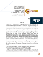 Avaliação Psicológica E Problemas de Desempenho ESCOLAR: Um Estudo de Caso Psychological Evaluation and School Performance PROBLEMS: A Case Study