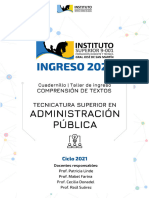 COMPRENSION LECTORA Administracion 2021