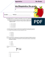 Evaluación Diagnóstica 5to Grado