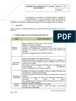 Procedimiento Elaboracion y Vaciado de Concreto