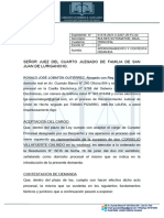 Modelo de Contestacion de Demanda de Reconocimiento de Union de Hecho