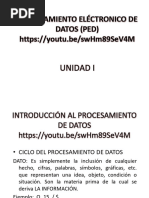 UNIDAD 1 PRIMERA PARTE (1. CICLO DEL PROCESAMIENTO DE DATOS y 2. ELEMENTOS MATERIALES) 2023