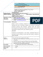 Analytical Toxicology Course Outline 