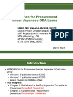 Procurement Under Japanese JICA ODA Loans