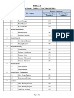 6.1 Table 5 - Contractor's Estimate of Manhours