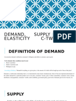 Demand Supply and Elasticity