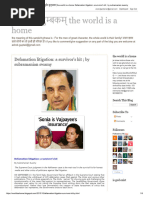 Defamation Litigation - A Survivor's Kit by Subramanian Swamy