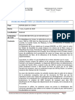 F2BC Cong.9 Fiche de Projet N 4 Sur Les Chaines de Valeur de Cafe Et Cacao