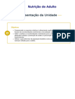 Apresentação Da Unidade: Nutrição Do Adulto