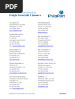 Freight Forwarders Feb 2019